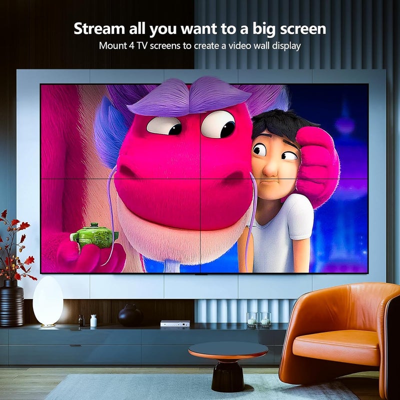 RIUIIN 4K 30HZ 2x2 Video Wall Controller, HDMI Input with 12 Modes, 180° Rotation, Edge Masking, Audio, IR Remote and 2x2,1x2,1x3,1x4,2x1,3x1,4x1 Modes, 4 tv Screens into 1 Wall Display - Image 3